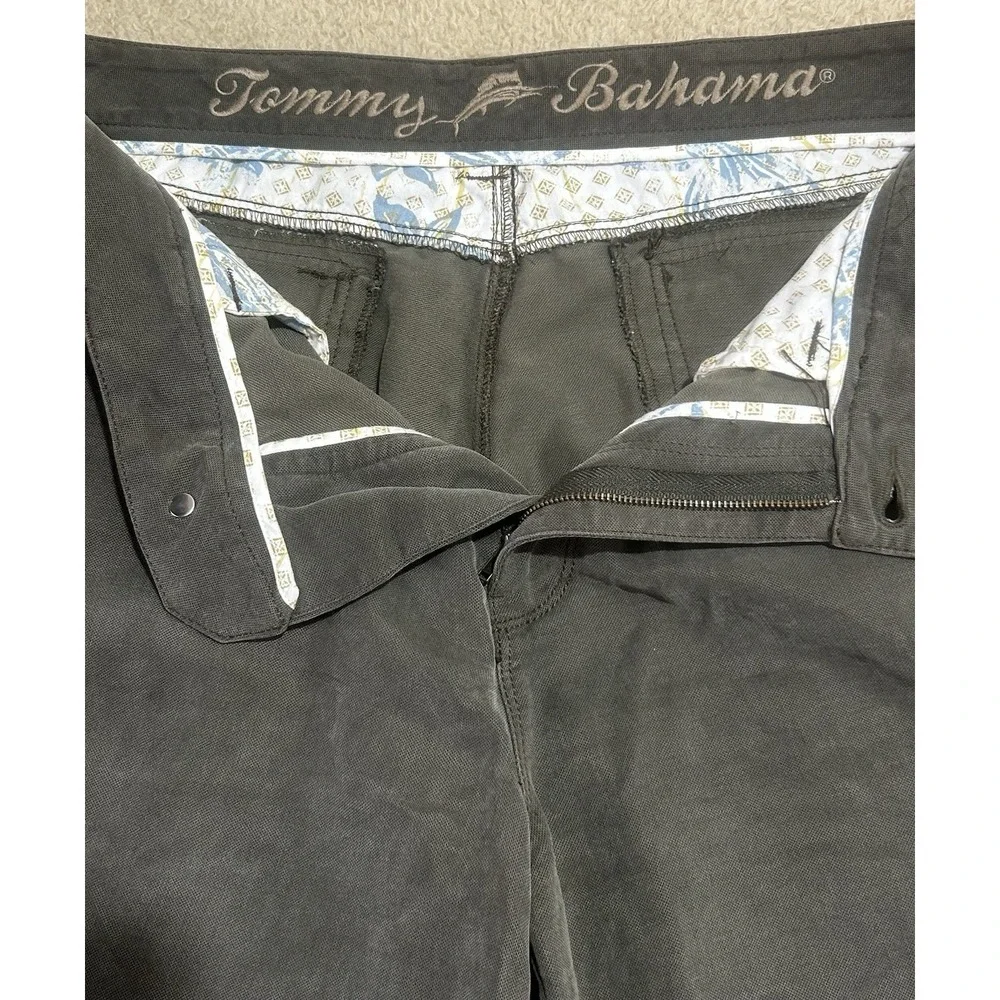 Tommy Bahama Pants Men's 34 Olive Green Straight Leg Casual Adult Lyocell